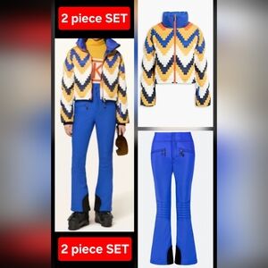 SET: Perfect Moment Nevada Duvet Ski Jacket Perfect Moment Aurora Ski Pants Blue